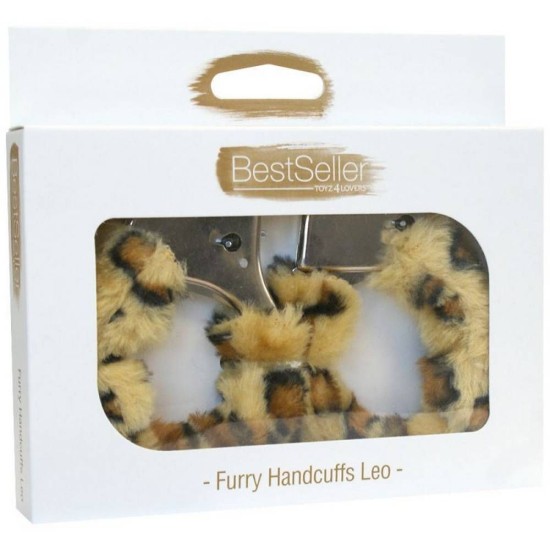 Χειροπέδες Με Γούνα - Bestseller Furry Handcuffs Leopard Fetish Toys 