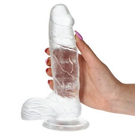 Διάφανο Ομοίωμα Πέους - Real Rapture Fire Passion Realistic Dong Clear 19cm Sex Toys 