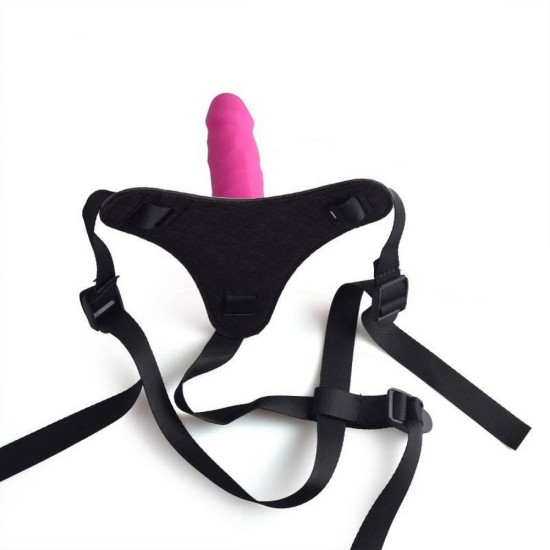Στραπον Με Πέος Σιλικόνης - Hot Stuff Silicone Strap On Pink 10cm Sex Toys 
