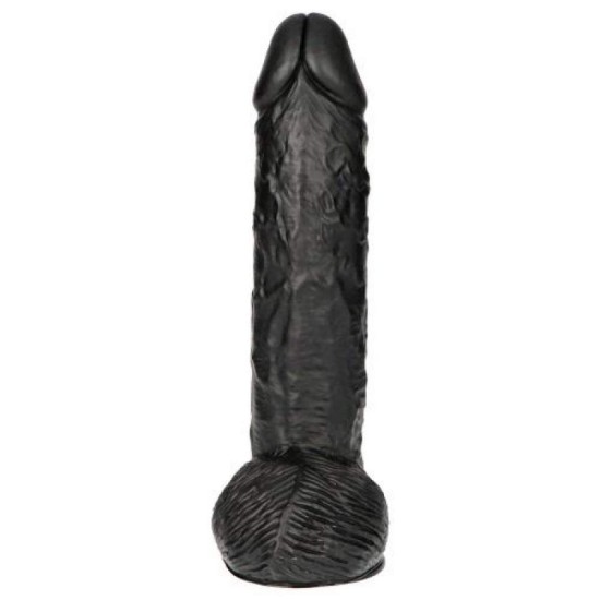 Ρεαλιστικό Ομοίωμα Πέους - Italian Realistic Cock With Balls Black 32cm Sex Toys 