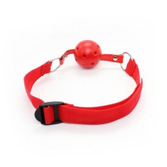 Ελαστικό Φίμωτρο Με Τρύπες - Easy Breathable Ball Gag Red Fetish Toys 