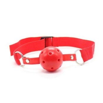 Ελαστικό Φίμωτρο Με Τρύπες - Easy Breathable Ball Gag Red