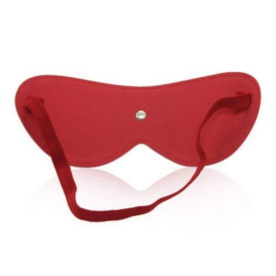 Δερμάτινη Φετιχιστική Μάσκα - Vegan Leather Blindfold Mask Red Fetish Toys 