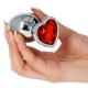 Metal Butt Plug Heart Large Red Sex Toys
