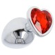 Metal Butt Plug Heart Large Red Sex Toys