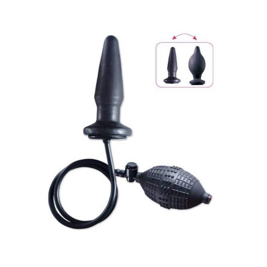 Φουσκωτή Σφήνα Πρωκτού - Timeless Inflatable Butt Plug Medium Black Sex Toys 