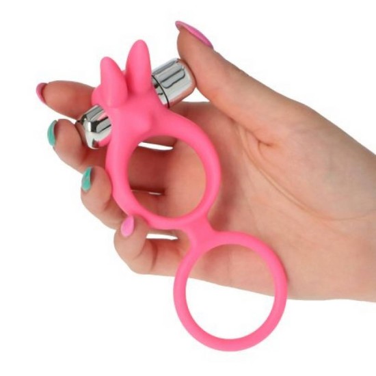 Toyz4lovers Dual Vibrating Ring Pink Sex Toys