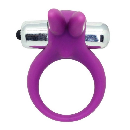 Δονούμενο Δαχτυλίδι Κουνελάκι - Stretchy Vibrating Cock Ring Purple Sex Toys 