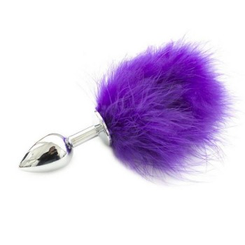 Μεταλλική Σφήνα Με Ουρά Λαγού - Pon Tail Metal Plug Purple
