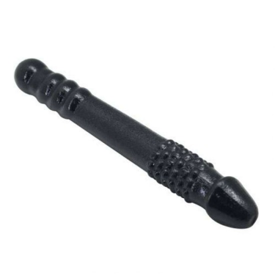 Διπλό Ανάγλυφο Ομοίωμα Πέους - Double Phallus Twofold Black 25cm Sex Toys 