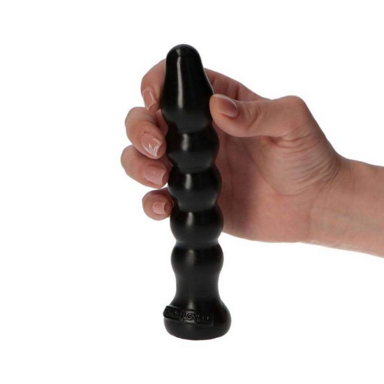 Πρωκτικό Ομοίωμα Με Ραβδώσεις - Italian Cock Anal Dildo Gaio Black 13cm Sex Toys 