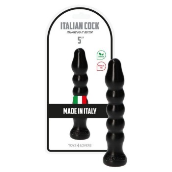 Italian Cock Anal Dildo Gaio Black 13cm