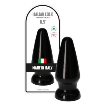 Italian Cock Large Butt Plug Black 19cm