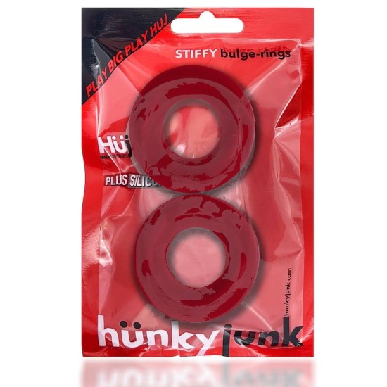 Σετ Δαχτυλίδια Πέους - Hunkyjunk Stiffy Cockring 2 Pack Cherry Ice Sex Toys 