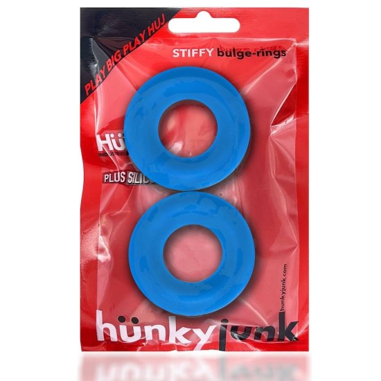 Σετ Δαχτυλίδια Πέους - Hunkyjunk Stiffy Cockring 2 Pack Teal Ice Sex Toys 
