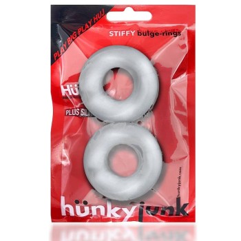 Hunkyjunk Stiffy Cockring 2 Pack Clear Ice