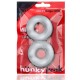 Hunkyjunk Stiffy Cockring 2 Pack Clear Ice Sex Toys