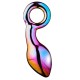 Γυάλινη Πρωκτική Σφήνα - Glamour Glass Chunky Ring Plug Rainbow Sex Toys 