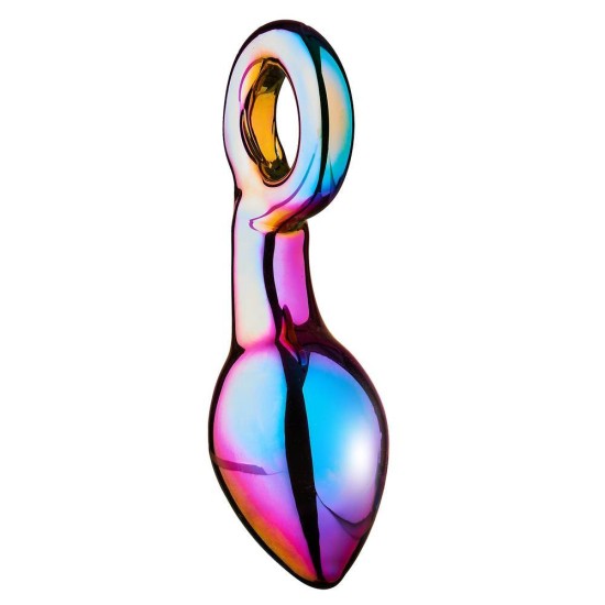 Glamour Glass Chunky Ring Plug Rainbow Sex Toys
