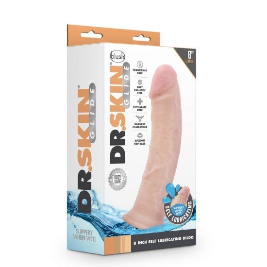 Μαλακό Και Εύκαμπτο Ομοίωμα Πέους - Dr. Skin Self Lubricating Dildo 20cm Sex Toys 