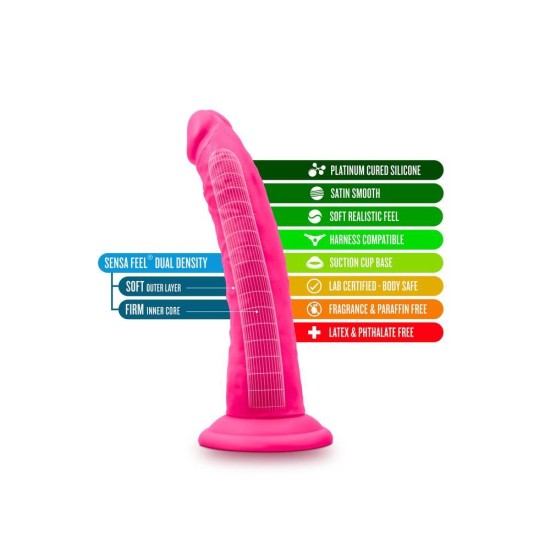 Neo Elite Cock Neon Pink 19cm Sex Toys