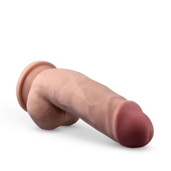 Μαλακό Ευλύγιστο Πέος - Dr Skin Plus Girthy Posable Dildo Mocha 18cm Sex Toys 