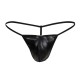 Σέξι Γυαλιστερό Στρινγκ - Cut4men Leather G String C4M02 Black Ερωτικά Εσώρουχα 