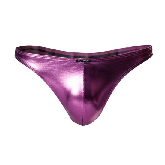 Σέξι Ανδρικό Στρινγκ - Cut4men Sexy Thong C4M03 Pink Skai Ερωτικά Εσώρουχα 