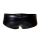 Σέξι Γυαλιστερό Εσώρουχο - Cut4men Leather Booty Shorts C4M10 Black Ερωτικά Εσώρουχα 