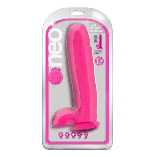 Μεγάλο Ομοίωμα Πέους - Neo Dual Density Big Dildo Pink 25cm Sex Toys 