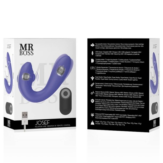  Ασύρματος Διπλός Δονητής Με Παλμούς – Josef Remote Control Pulsating Vibrator Sex Toys 