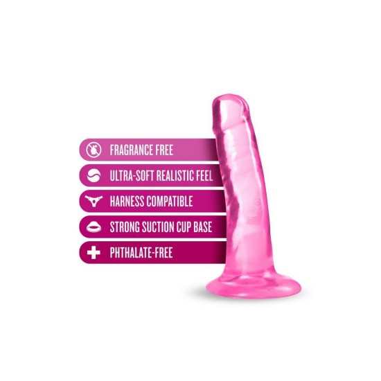 B Yours Plus Hard N' Happy Dildo Pink Sex Toys
