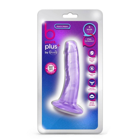 B Yours Plus Hard N' Happy Dildo Purple Sex Toys