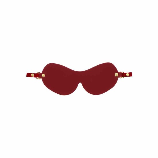 Κόκκινη Δερμάτινη Μάσκα - Avantgarde Vegan Leather Blindfold Red Fetish Toys 