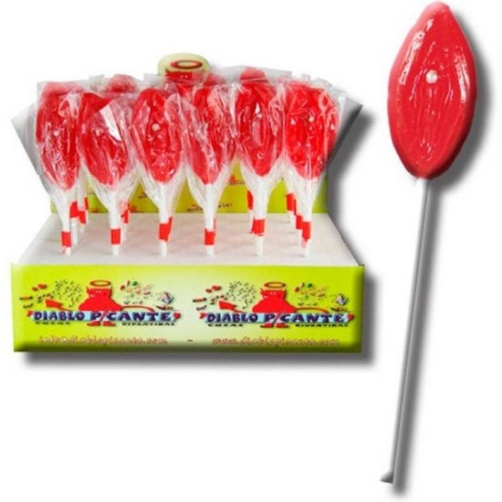 Γλειφιτζούρι Με Σχήμα Αιδοίου - Diablo Picante Gummy Lollipop Pussy Sexy Δώρα 