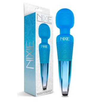 Rechargeable Ombre Wand Massager Metallic Blue