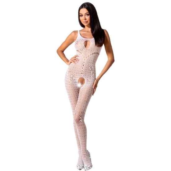 Passion Crotchless Bodystocking BS078 White Erotic Lingerie 