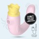 Διπλός Δονητής Με Γλώσσα - Crushious Hiri Triple Stimulator Pink Sex Toys 