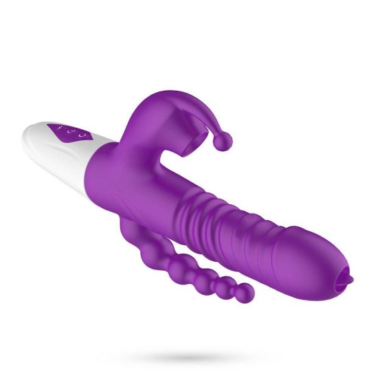 Δονητής Πολλαπλής Διέγερσης - Crushious Wrangler Multifunction Vibrator Purple Sex Toys 