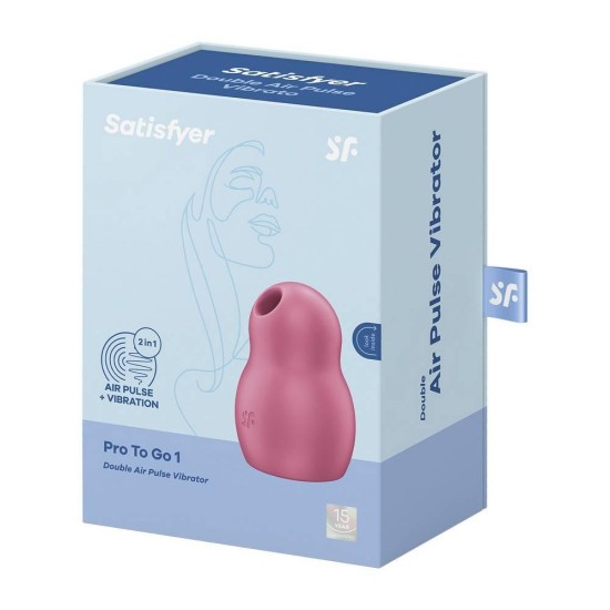 Pro To Go 1 Air Pulse Stimulator And Vibration Red Sex Toys