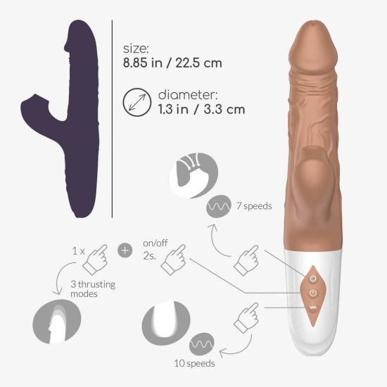 El Matador Thrusting Rabbit Vibrator With Suction Sex Toys