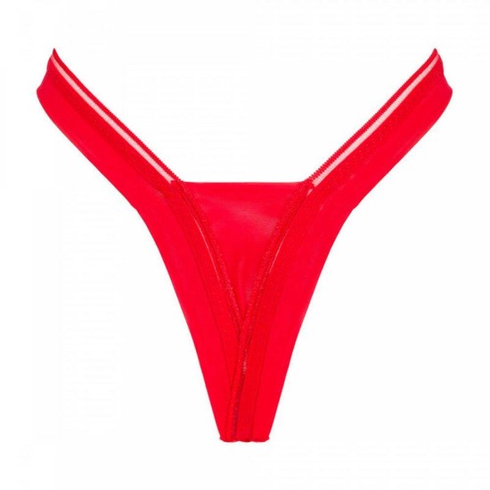 Obsessive Larisya Thong With Lace Red Erotic Lingerie 