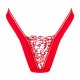 Obsessive Larisya Thong With Lace Red Erotic Lingerie 