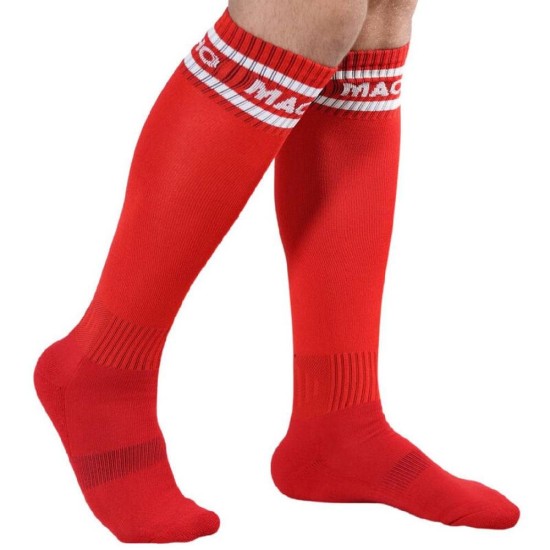Macho Male Long Fetish Socks Red Erotic Lingerie 