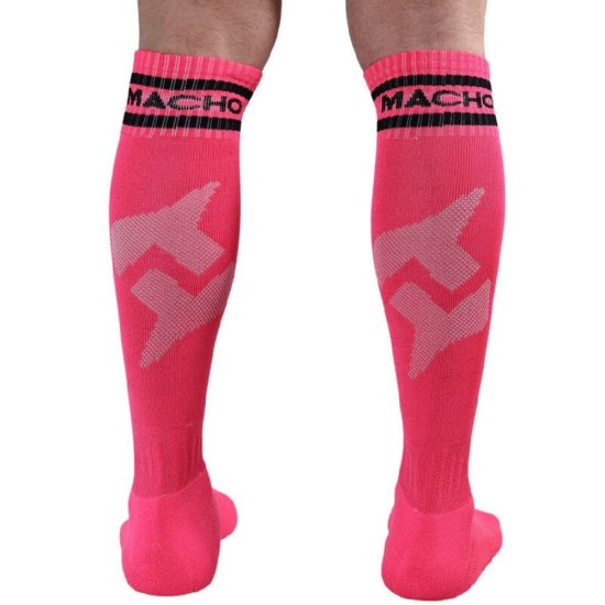 Φετιχιστικές Ανδρικές Κάλτσες - Macho Male Long Fetish Socks Fuchsia Ερωτικά Εσώρουχα 