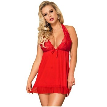  Subblime Babydoll With Lace Red