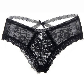 Σέξι Δαντελωτό Εσώρουχο - Queen Lingerie Floral Lace Panties Black