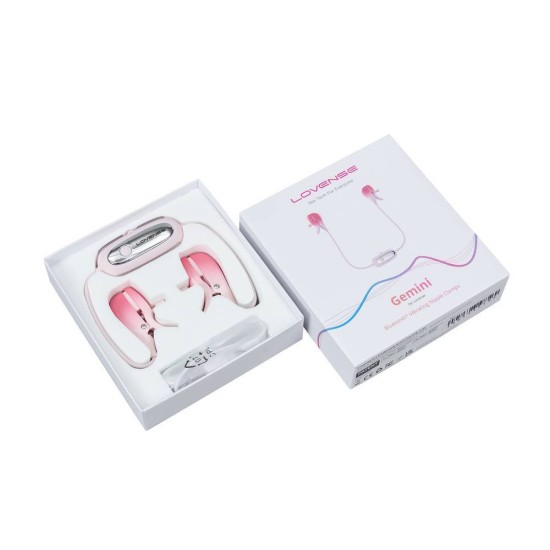 Κλιπ Θηλών Με Εφαρμογή Κινητού - Lovense Gemini Bluetooth Vibrating Nipple Clamps Sex Toys 
