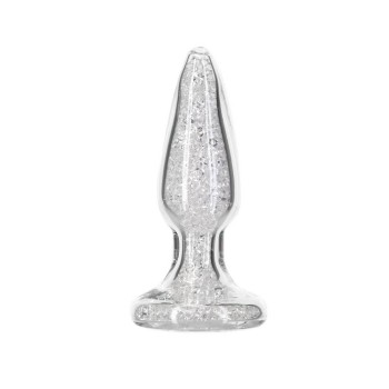Fancy Luxurious Glass Anal Plug With Vibrating Bullet