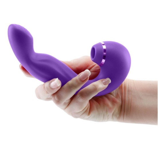 Διπλός Δονητής Με Αναρρόφηση - Inya Symphony Rechargeable Dual Vibe Purple Sex Toys 